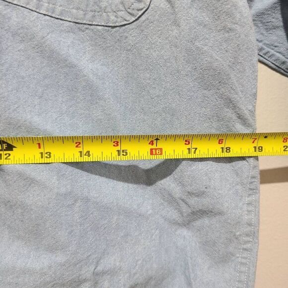 Vintage Looney Tunes Warner Bros Studio Store Men's Denim Shirt Size M 1996 - Picture 11 of 12